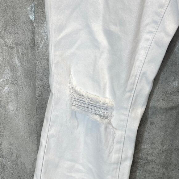 BLANKNYC Women's The Great Jones White Distressed High-Rise Skinny Ankle Denim - Picture 6 of 9